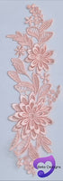 LIGHT PINK - Lace Applique Motif - 3D 2 Flower
