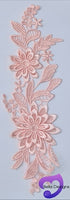 LIGHT PINK - Lace Applique Motif - 3D 2 Flower
