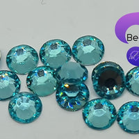 AQUAMARINE - Resin Flatback Round Rhinestone