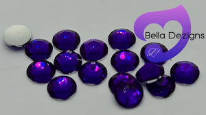 DARK VIOLET - Resin Flatback Rhinestones