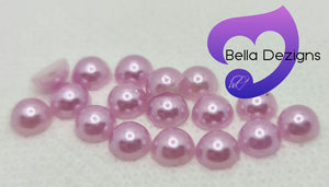 LIGHT PURPLE - Acrylic Half Round Flatback Pearl (5mm)