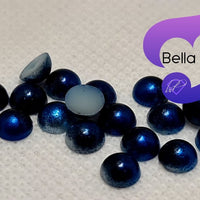 RAINBOW (BLUE) - Acrylic Half Round Flatback Pearl (6mm)