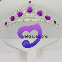 Diamante Tiara - Violet Silver Colour Statement
