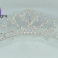 Diamante Hair Comb - Half Heart