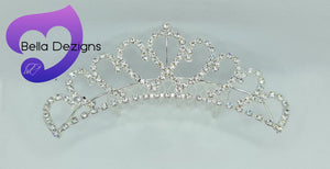 Diamante Hair Comb - Half Heart