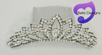 Diamante Hair Comb - Leaf
