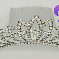 Diamante Hair Comb - Leaf