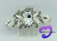 Diamante Hair Comb - Stone
