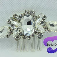 Diamante Hair Comb - Stone