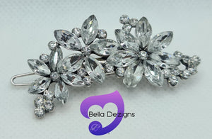 Diamante Hair Piece - Double Trouble Flower Clip