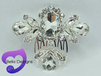 Diamante Hair Comb - Stone
