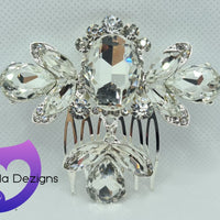 Diamante Hair Comb - Stone