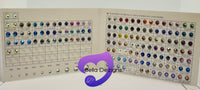 Rhinestone Size & Colour Chart
