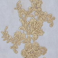 GOLD - Lace Applique Motif - Venise Lace (Flower)