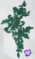 GREEN - Lace Applique Motif - Bridal Flower
