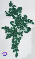 GREEN - Lace Applique Motif - Bridal Flower
