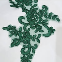 GREEN - Lace Applique Motif - Bridal Flower