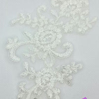 IVORY - Lace Applique Motif - Bridal Flower