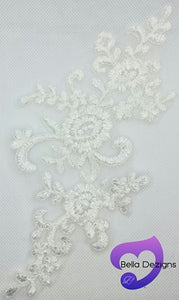 IVORY - Lace Applique Motif - Bridal Flower