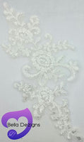 IVORY - Lace Applique Motif - Bridal Flower
