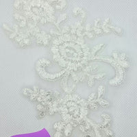 IVORY - Lace Applique Motif - Bridal Flower