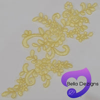 LEMON - Lace Applique Motif - Bridal Flower
