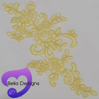 LEMON - Lace Applique Motif - Bridal Flower
