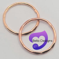 Hinged Sleeper Earrings - SOLID 9ct ROSE GOLD
