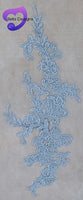 LIGHT BLUE - Lace Applique Motif - Venise Lace (Flower)
