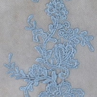 LIGHT BLUE - Lace Applique Motif - Venise Lace (Flower)