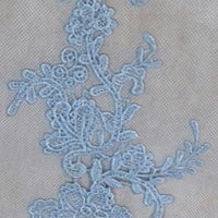 LIGHT BLUE - Lace Applique Motif - Venise Lace (Flower)