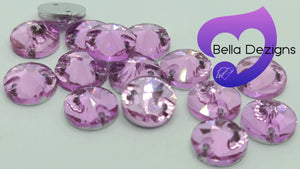 LIGHT PURPLE - Non Hotfix Rivoli Flatback Crystal Rhinestone