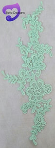 MINT GREEN - Lace Applique Motif - Venise Lace (Flower)