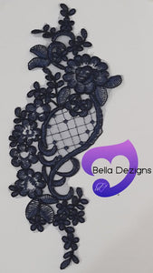 NAVY BLUE - Applique Motif - Bridal Diamond