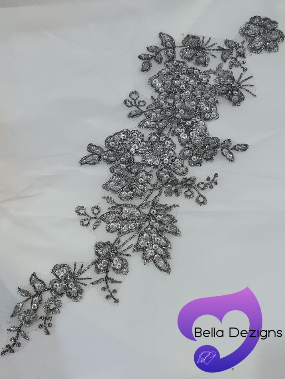 Silver 2025 lace applique