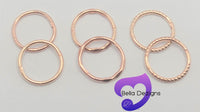 Hinged Sleeper Earrings - SOLID 9ct ROSE GOLD
