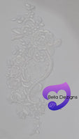 WHITE - Lace Applique Motif - Bridal Diamond
