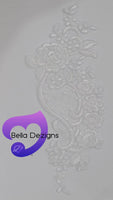 WHITE - Lace Applique Motif - Bridal Diamond
